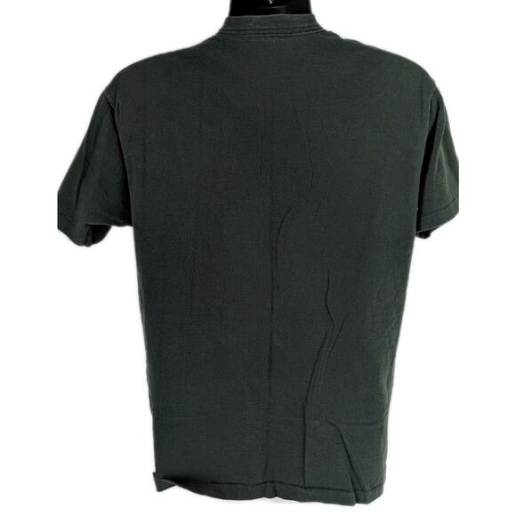 Vintage Three Stooges Curly Howard Shirt Mens Large Green Single Stitch - Picture 3 of 10